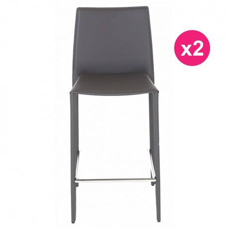 Lot de 2 Chaises Plan de Travail Grise KosyForm