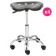 Lot de 4 Tabourets de Bureau Gris Foncé KosyForm