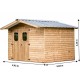 Habrita Solid Wood Garden Shelter 7.42 m² com telhado de aço