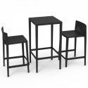 Definir mesa Spritz e 2 bancos Altura do assento Vondom 76cm preto