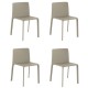 Lot de 4 chaises Vondom Kes écru