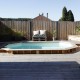 Piscine Bois Ubbink Azura 400x750 H130 Liner Bleu