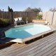 Piscine Bois Ubbink Azura 400x750 H130 Liner Bleu