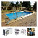 Piscina Legno Ubbink Piscina Urbana 250x450 H140 Grigio Fodera