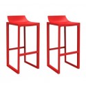 Conjunto de 2 Wall Street High Stools Vondom Red