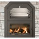 Ferlux houtkachel met Forno 60 Inbouwoven16kW met glas