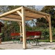 Pergola en bois Habrita 341x313x217 avec Ventelles amovibles sur Toit