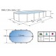 Above ground pool TOI Ibiza Oval 730x366x132 with complete white kit