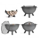 Brasero de Jardin Kongo Cook King Premium 85cm avec 4 Accessoirs