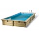 Piscine Bois Ubbink Azura 250x450 H126cm Liner bleu