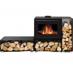 Holzofen-Wärmetauscher NovaStove Kim 10kW mit Scheitholzsortiment