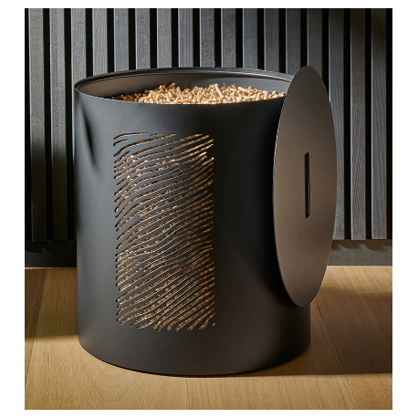 Pellet Storage Dune Preto Fosco Dezenove Design