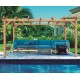 Freistehende Pergola aus Massivholz Valencia 500x400m 20m2