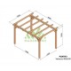 Pergola autoportée en bois massif Valencia 4x3m 12m2