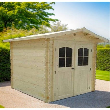 Garden Shed Loire Solid Wood 2.20x2.20m 4 m2 Habrita Log 28mm