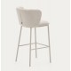 Lot de 2 Tabourets de Bar Tissus beige et métal beige Elia VeryForma