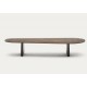 Dark Oak Wood Coffee Table Lounge Pita VeryForma