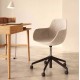 Chaise de bureau beige et aluminium finition noire mate Tisia VeryForma