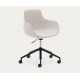 Beige and aluminium office chair with matt black finish Tisia VeryForma