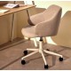 Light grey office chair with matt white steel legs Nara VeryForma