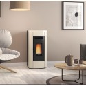 Fogão a Pellets La Nordica Extraflame Klaudia 8kW Ivory Ducted