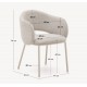 Lot de 2 Chaises Aina tissu chenille beige et métal VeryForma