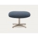 Footstool Aspe blue fabric and metal VeryForma