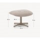 Aspe footstool beige fabric and metal VeryForma