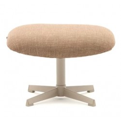 VeryForma Light Brown Fabric and Metal Aspe Footstool