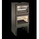 Stufa a legna con forno in acciaio Istan 8,5kW con supporto Ferlux