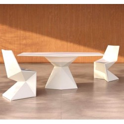 Conjunto de Mesa y 2 Sillas Vertex Vondom Blanco