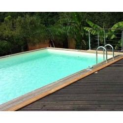 Sunwater Pool aus Holz 550x300 H140cm Folie beige Ubbink