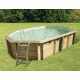 Pool Wood Ubbink Azura 400x750 H130 Liner Azul