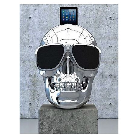 AeroSkull HD Plus Bluetooth Speaker Jarre Technologies Crome Prata